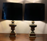 Pair of 1960s Bitossi Style Ceramic Table Lamps inc Shades