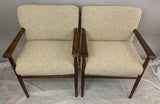 Pair of 1960s Danish Rosewood Upholstered Armchairs
