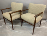 Pair of 1960s Danish Rosewood Upholstered Armchairs