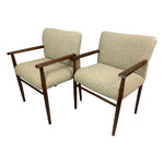 Pair of 1960s Danish Rosewood Upholstered Armchairs
