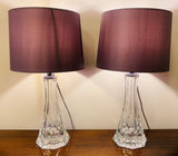 Pair of 1960s Peill & Putzler Glass and Chrome Table Lamps