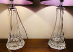 Pair of 1960s Peill & Putzler Glass and Chrome Table Lamps