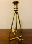 Pair of Vintage Nautical Anchor Brass Candlesticks