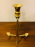 Pair of Vintage Nautical Anchor Brass Candlesticks