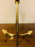 Pair of Vintage Nautical Anchor Brass Candlesticks