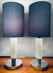 Pair of 1970s Richard Essig Illuminated Glass Lamps