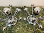Pair of 1970s Chrome Sputnik Space Age Table Lamps