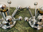 Pair of 1970s Chrome Sputnik Space Age Table Lamps
