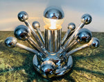 Pair of 1970s Chrome Sputnik Space Age Table Lamps