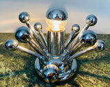 Pair of 1970s Chrome Sputnik Space Age Table Lamps