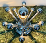 Pair of 1970s Chrome Sputnik Space Age Table Lamps