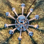 Pair of 1970s Chrome Sputnik Space Age Table Lamps