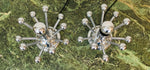 Pair of 1970s Chrome Sputnik Space Age Table Lamps