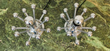 Pair of 1970s Chrome Sputnik Space Age Table Lamps