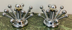 Pair of 1970s Chrome Sputnik Space Age Table Lamps