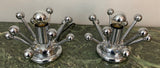 Pair of 1970s Chrome Sputnik Space Age Table Lamps