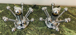 Pair of 1970s Chrome Sputnik Space Age Table Lamps
