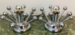 Pair of 1970s Chrome Sputnik Space Age Table Lamps