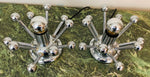 Pair of 1970s Chrome Sputnik Space Age Table Lamps
