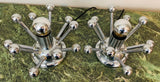 Pair of 1970s Chrome Sputnik Space Age Table Lamps