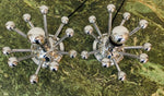 Pair of 1970s Chrome Sputnik Space Age Table Lamps