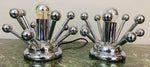 Pair of 1970s Chrome Sputnik Space Age Table Lamps