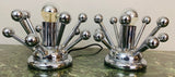 Pair of 1970s Chrome Sputnik Space Age Table Lamps
