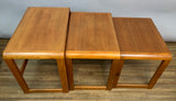 Set of 3 1960s English Teak Nesting Tables