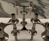 Set of 4 1960s BMF Nagel Chrome Modular Candle Holders