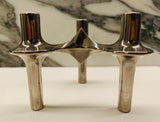 Set of 4 1960s BMF Nagel Chrome Modular Candle Holders