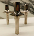 Set of 4 1960s BMF Nagel Chrome Modular Candle Holders