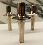 Set of 4 1960s BMF Nagel Chrome Modular Candle Holders