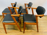 Set of 4 1960s Kai Kristiansen Teak Dining Chairs Model 42