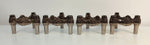 Set of 4 1960s German Brutalist Quist Candle Holders