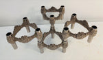 Set of 4 1960s German Brutalist Quist Candle Holders