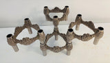 Set of 4 1960s German Brutalist Quist Candle Holders