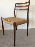 Set of 6 Niels O. Møller Model 78 Rosewood Dining Chairs