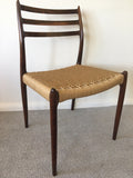 Set of 6 Niels O. Møller Model 78 Rosewood Dining Chairs