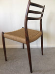 Set of 6 Niels O. Møller Model 78 Rosewood Dining Chairs