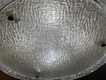 Large 1960s Kaiser Textured Glass Flush Mount