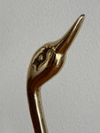 Vintage French Polished Brass Decorative Swan