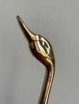 Vintage French Polished Brass Decorative Swan