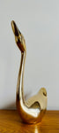 Vintage French Polished Brass Decorative Swan
