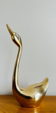 Vintage French Polished Brass Decorative Swan