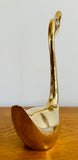 Vintage French Polished Brass Decorative Swan