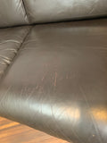 Vintage Dark Brown Leather 2-Seater Robin Day for Habitat Sofa