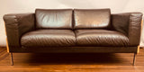 Vintage Dark Brown Leather 2-Seater Robin Day for Habitat Sofa