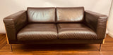 Vintage Dark Brown Leather 2-Seater Robin Day for Habitat Sofa