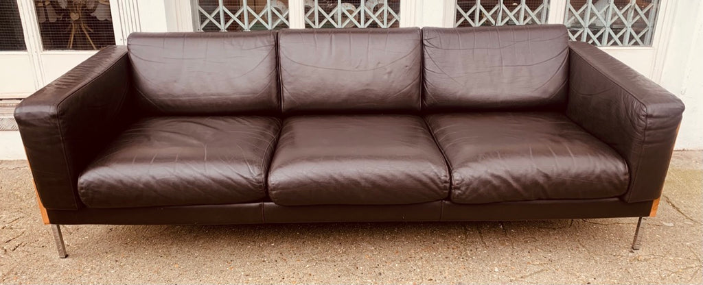 Habitat top leather sofa
