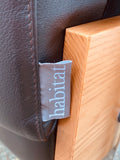Vintage Dark Brown Leather 3-Seater Robin Day for Habitat Sofa